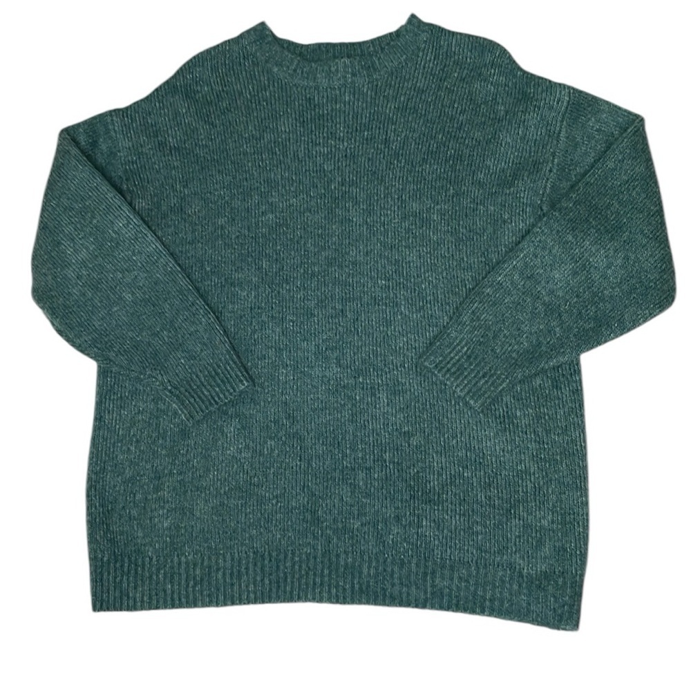 H & M LABEL OF GRADED GOODS WOMENS GREEN LONG SLEEVE CREWNECK SWEATER SIZE LARGE